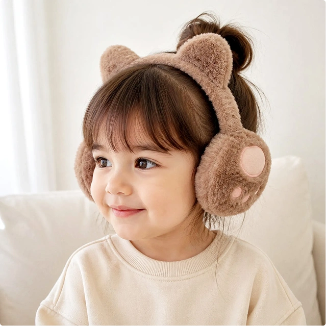 گوش‌گیر کودک قهوه‌ای مدل پنجه خرس